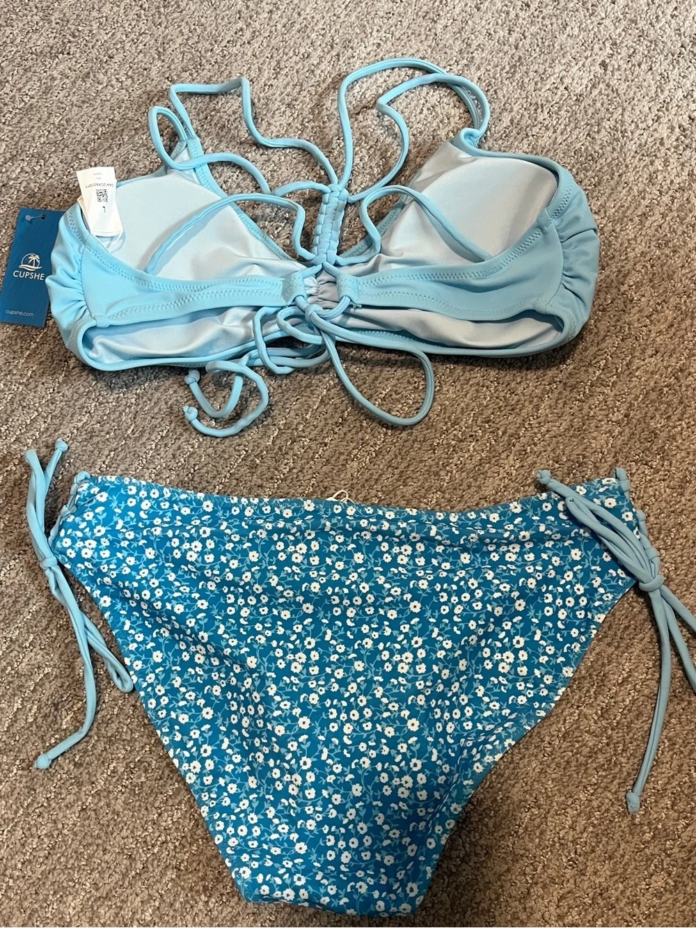 2 Piece Bikini Set Back Braided Straps with Reversible Bottom 1401/bb7-1